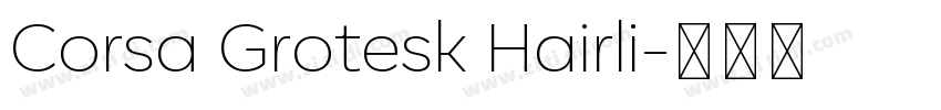 Corsa Grotesk Hairli字体转换